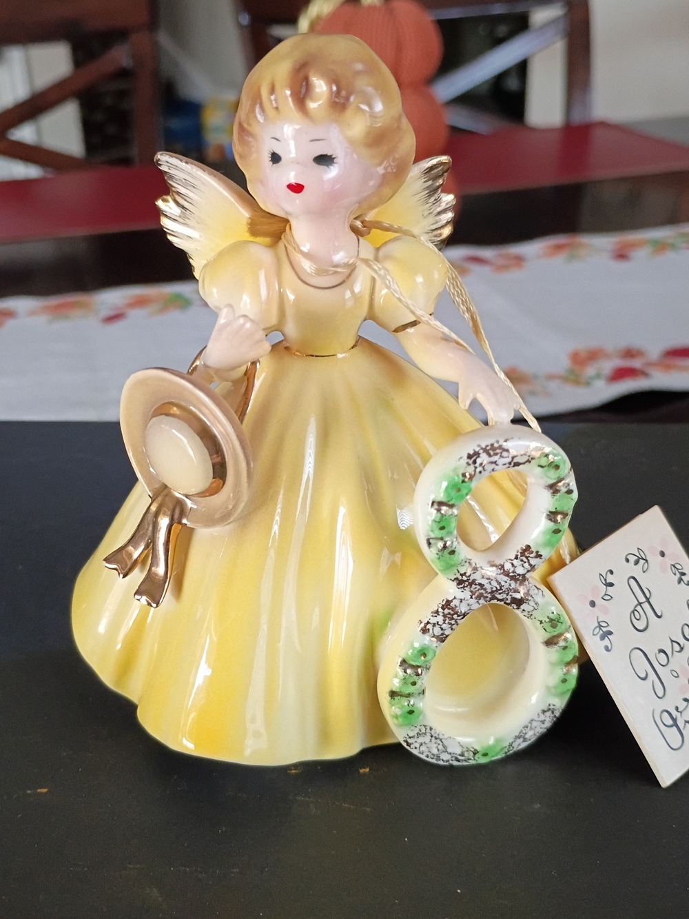 1960s Josef Originals 8th Birthday Angel Figurine.